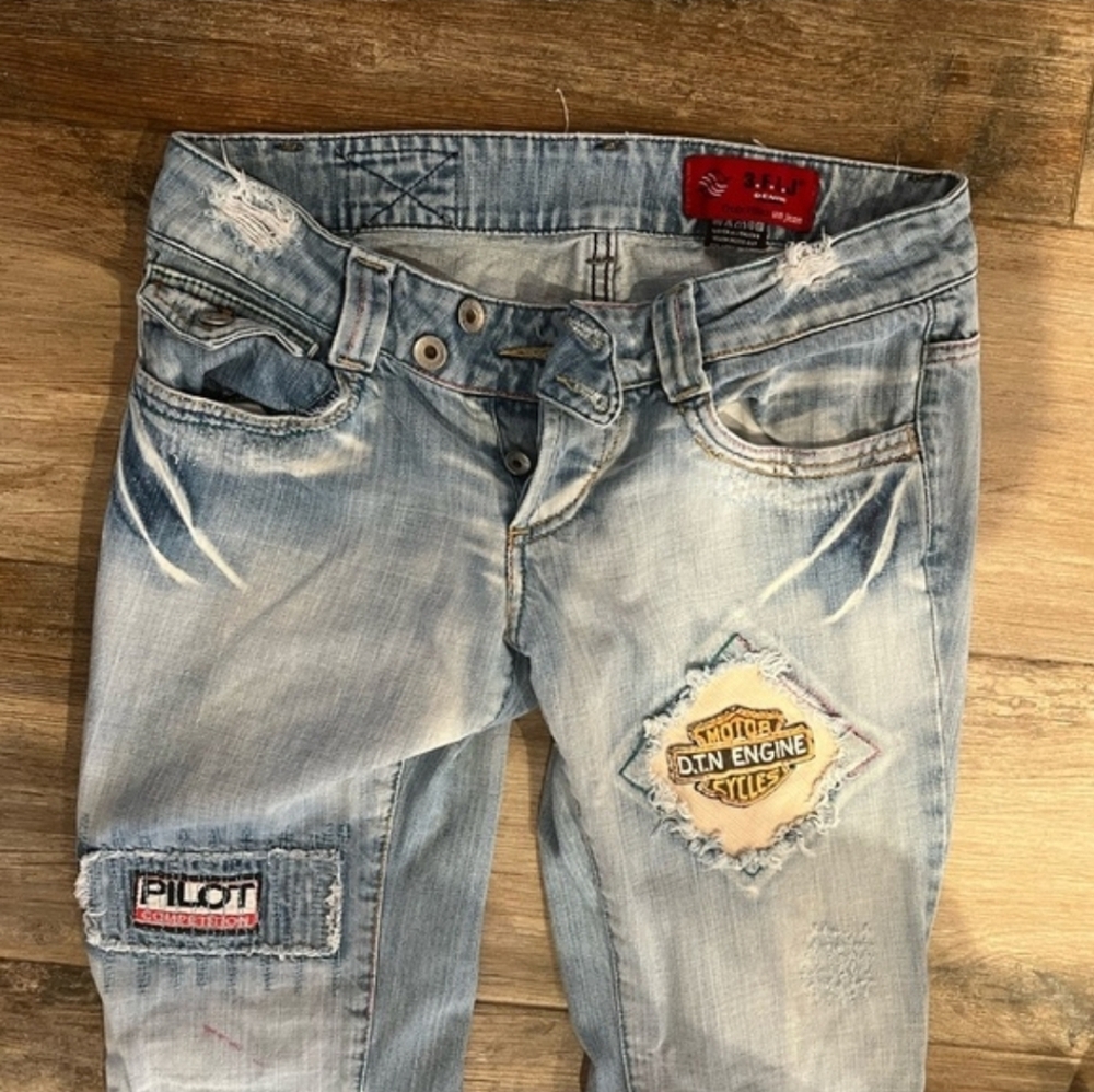 Vintage Trois Filles Un Jean, Design 3.F.I.J Denim Pants, Size 27 - Picture 4 of 6